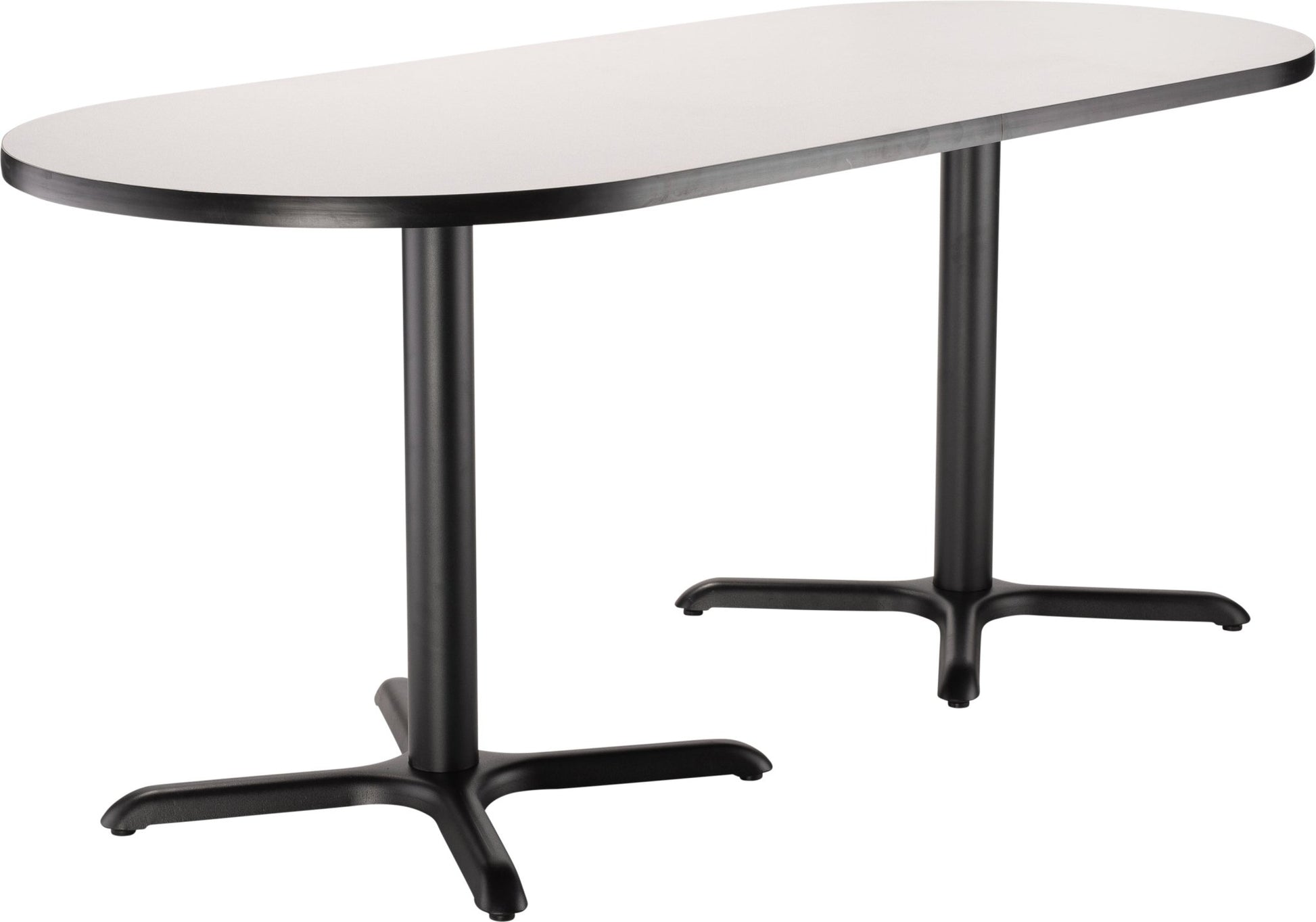 NPS CT43072XD - NPS Cafe Table, 30"x72" Racetrack, "X" Base, 30" Height (National Public Seating NPS-CT43072XD) - SchoolOutlet