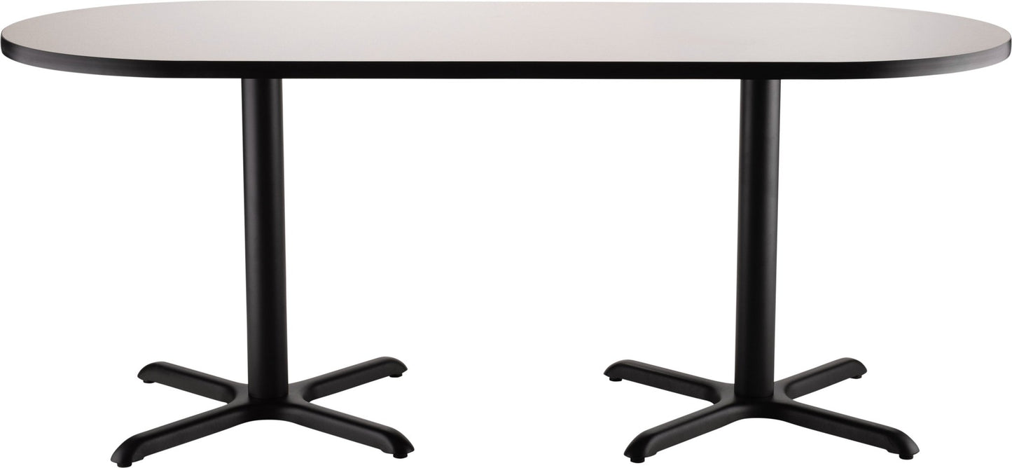 NPS CT43072XD - NPS Cafe Table, 30"x72" Racetrack, "X" Base, 30" Height (National Public Seating NPS-CT43072XD) - SchoolOutlet