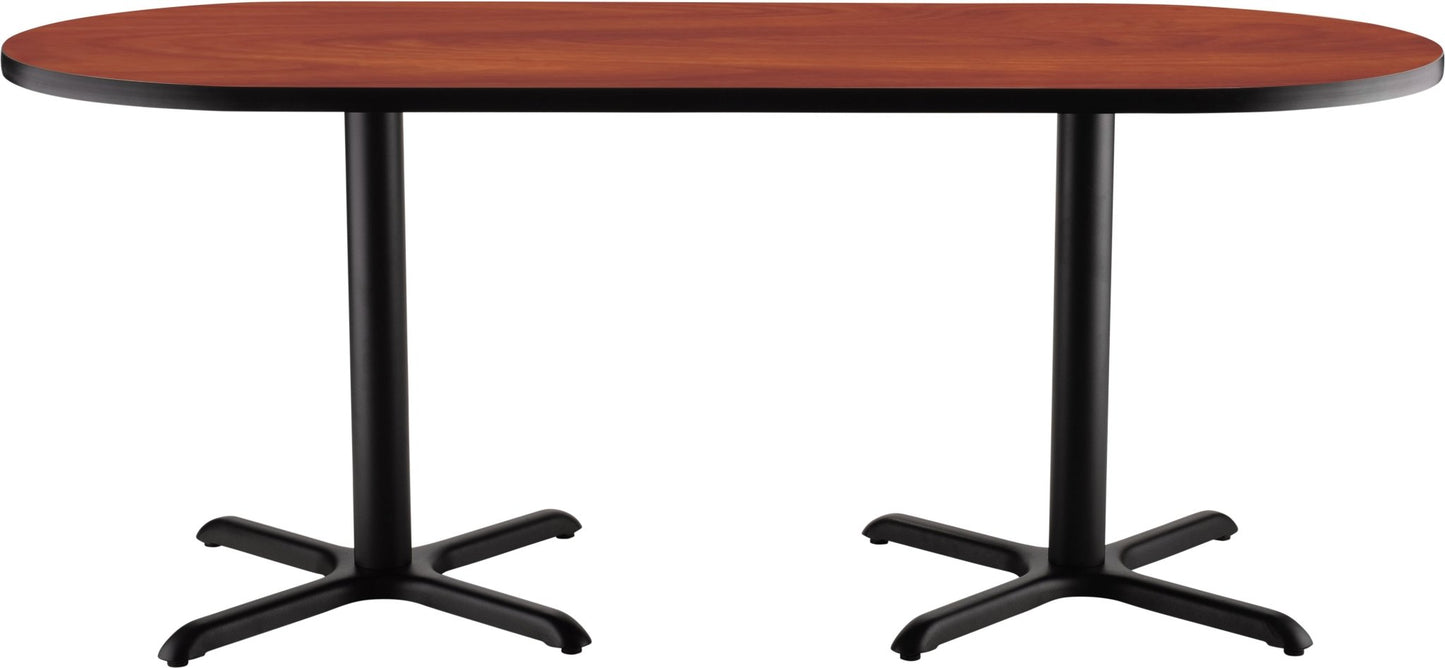 NPS CT43072XD - NPS Cafe Table, 30"x72" Racetrack, "X" Base, 30" Height (National Public Seating NPS-CT43072XD) - SchoolOutlet