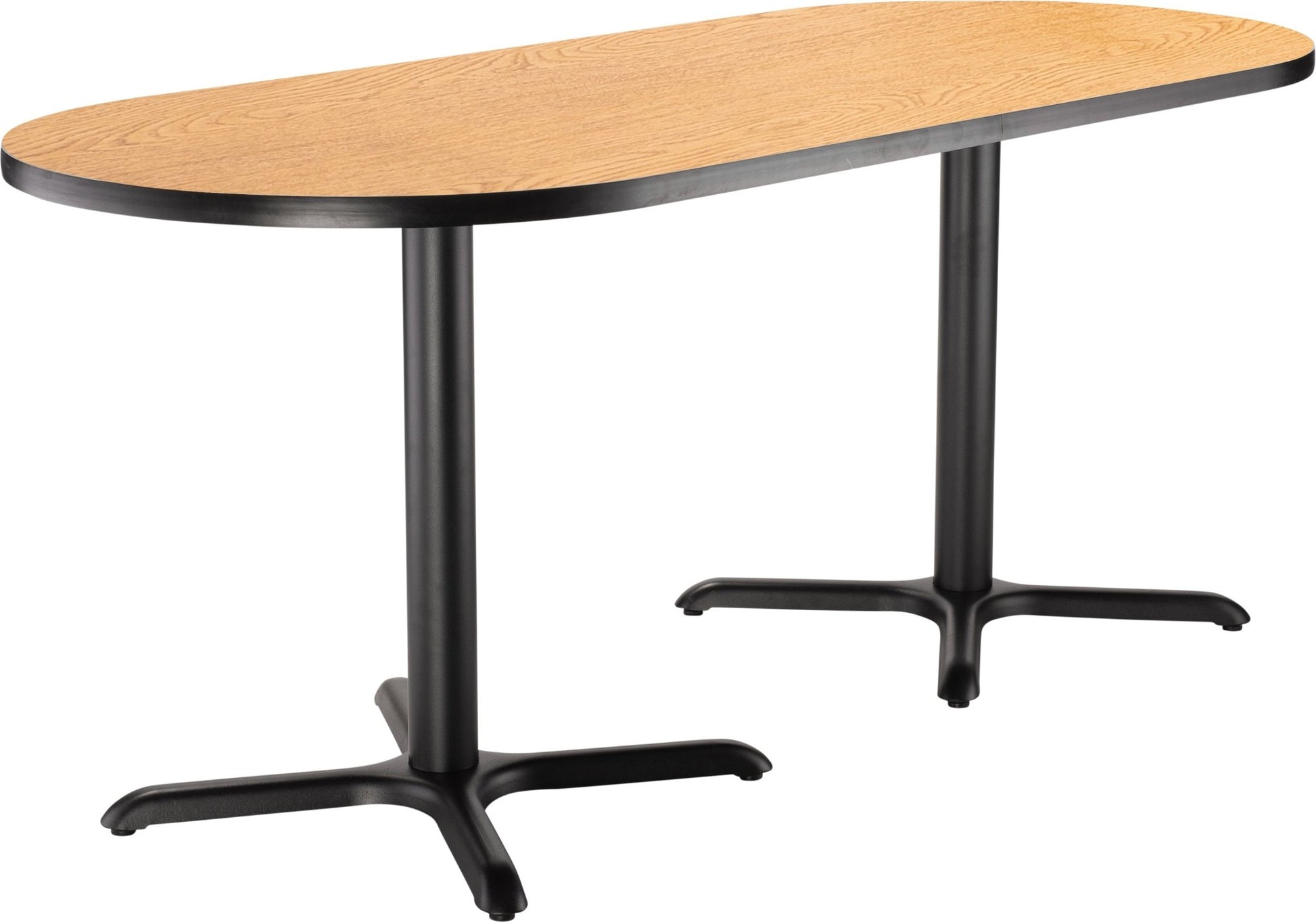 NPS CT43072XD - NPS Cafe Table, 30"x72" Racetrack, "X" Base, 30" Height (National Public Seating NPS-CT43072XD) - SchoolOutlet