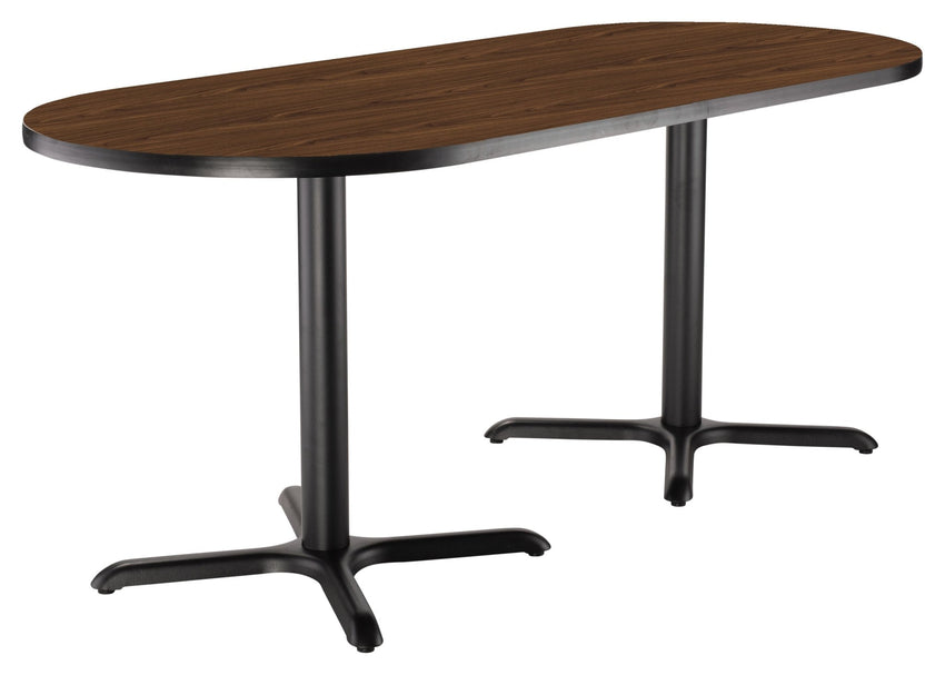 NPS CT43072XD - NPS Cafe Table, 30"x72" Racetrack, "X" Base, 30" Height (National Public Seating NPS-CT43072XD) - SchoolOutlet