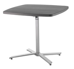 NPS CTT3042 - Cafe Table Adjustable Height 30"-42" Plastic Table - Charcoal/Silver (National Public Seating NPS-CTT3042)