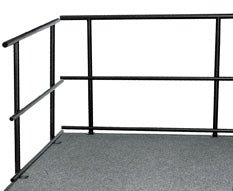 NPS Back Guardrail for 18" x 24" Straight Risers (National Public Seating NPS-GRR24S) - SchoolOutlet