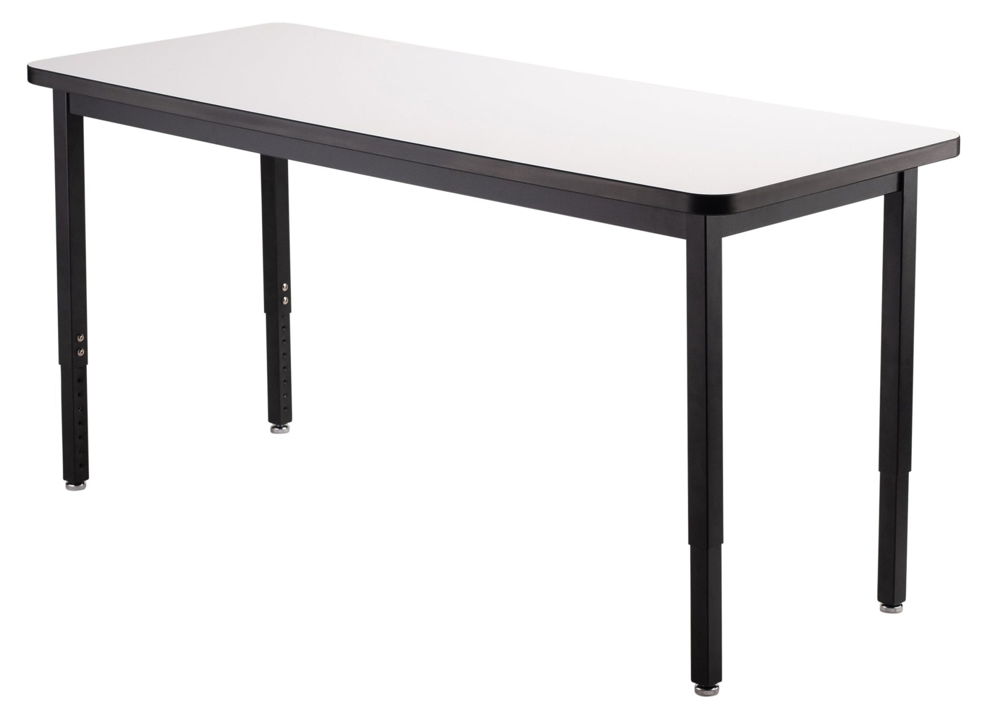 NPS Height Adjustable Utility Table, 24" X 60", Whiteboard Top (NationalPublic Seating NPS-HDT3-2460W) - SchoolOutlet