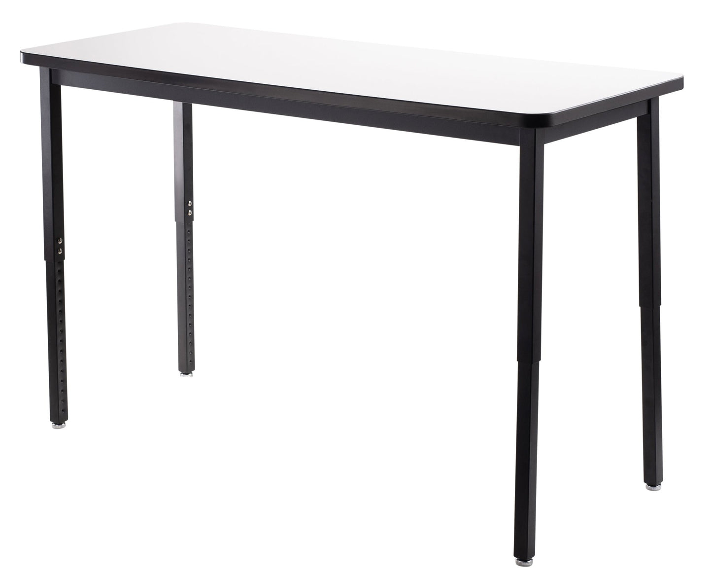 NPS Height Adjustable Utility Table, 24" X 60", Whiteboard Top (NationalPublic Seating NPS-HDT3-2460W) - SchoolOutlet