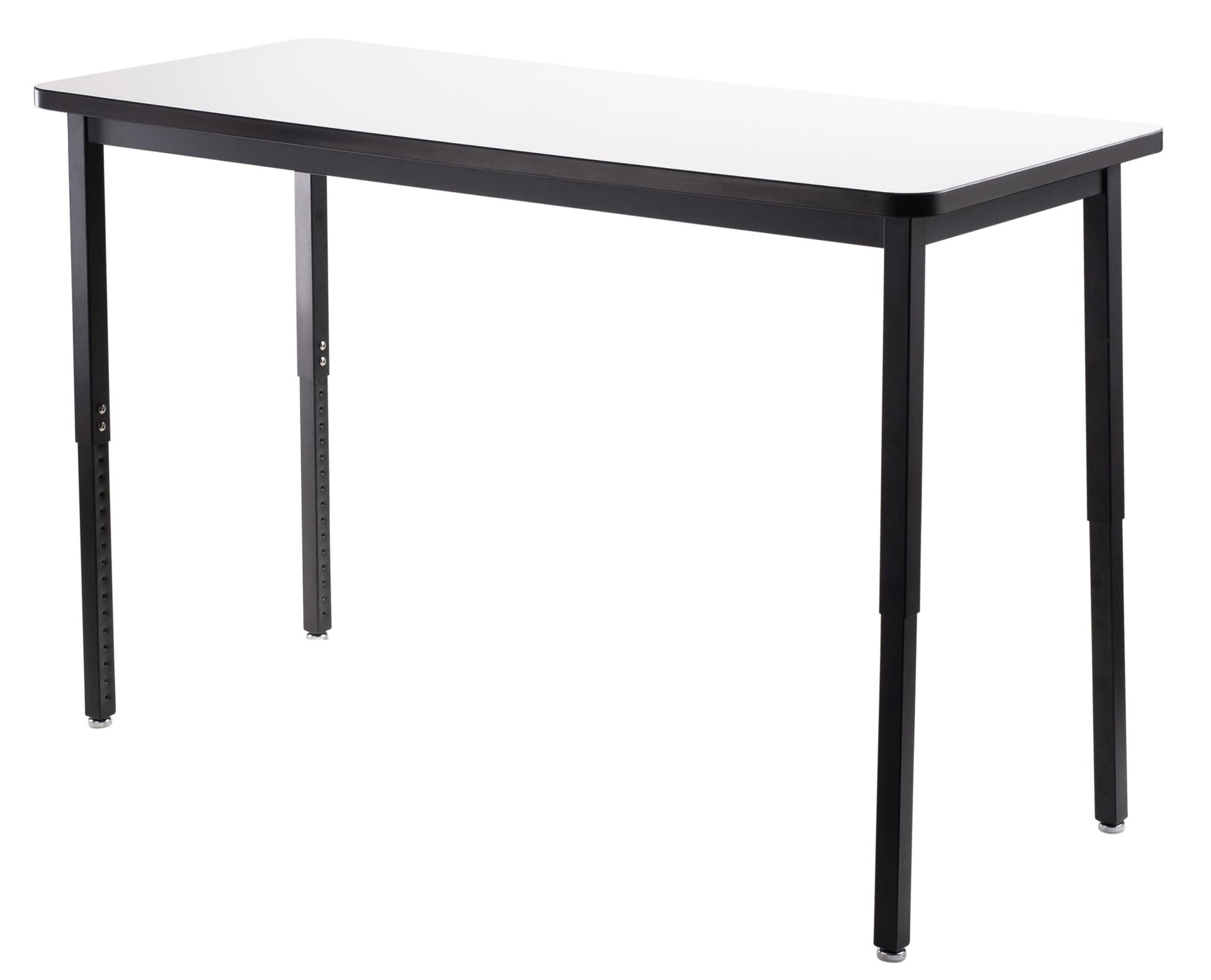 NPS Height Adjustable Utility Table, 24" X 60", Whiteboard Top (NationalPublic Seating NPS-HDT3-2460W) - SchoolOutlet