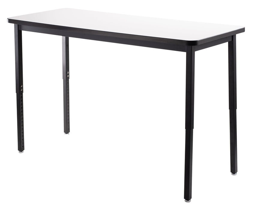 NPS Height Adjustable Utility Table, 30" X 72", Whiteboard Top (NationalPublic Seating NPS-HDT3-3072W) - SchoolOutlet