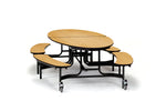 NPS Mobile Cafeteria 10' Elliptical Fixed Bench Unit - Seats 8-12 (National Public Seating NPS-METB) - SchoolOutlet