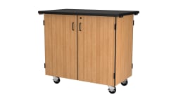 NPS Mobile Science Cart with Microscope Storage, Chem Res Top (National Public Seating NPS-MSC05) - SchoolOutlet