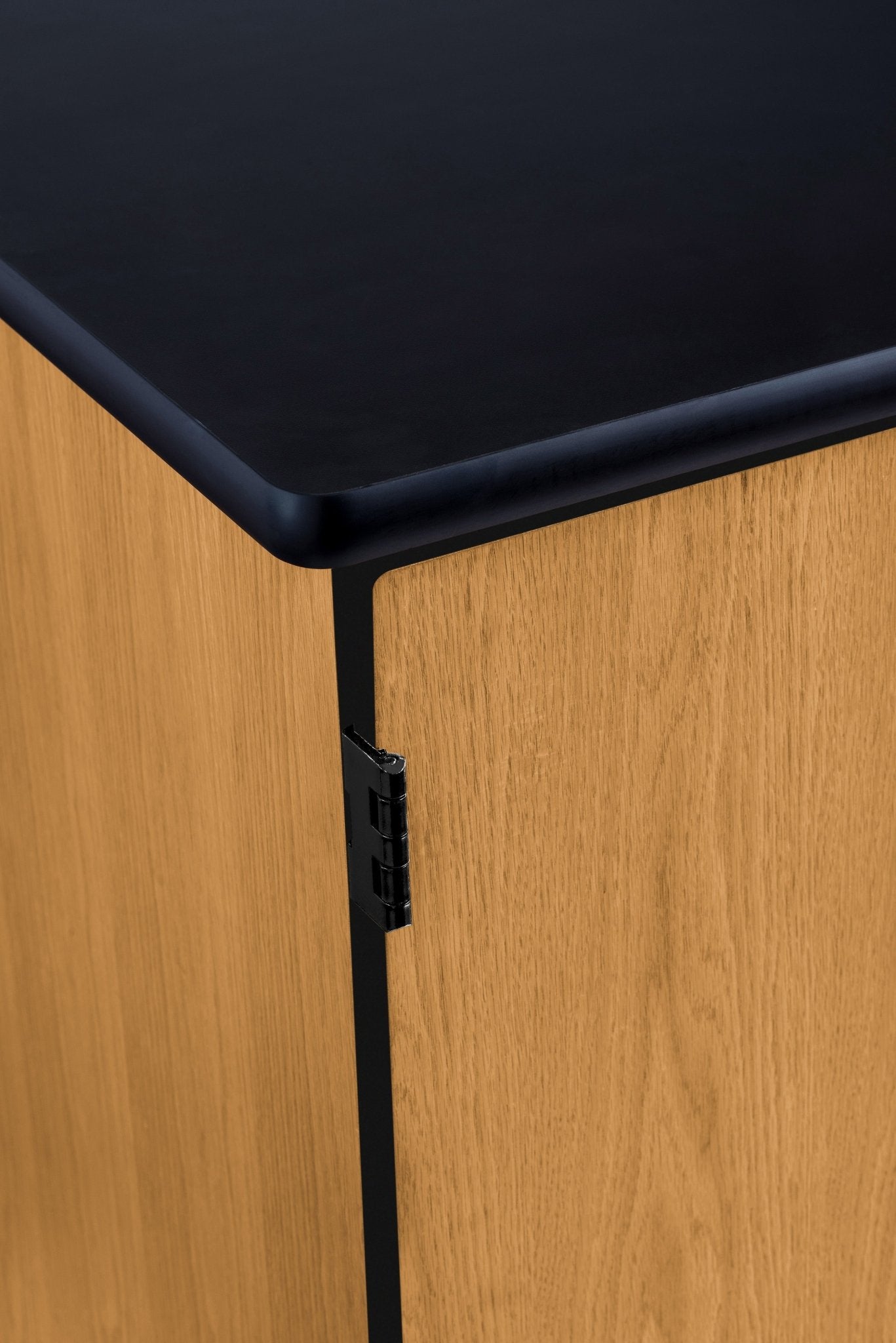 NPS Mobile Science Storage Cabinet with HPL Black Top & Light Oak Frame (National Public Seating NPS-MSC2436) - SchoolOutlet