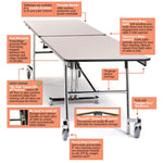 NPS 10' Mobile Cafeteria Rectangle Table Shape Unit - 30