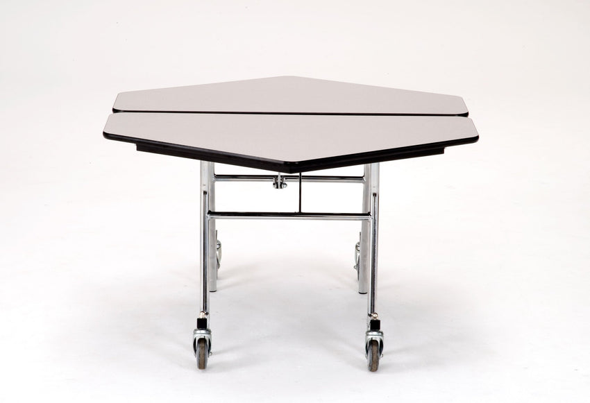 NPS Mobile Cafeteria Hexagon Table Shape Unit - 48" W x 48" L (National Public Seating NPS-MT48H) - SchoolOutlet