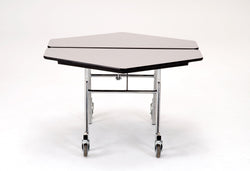 NPS Mobile Cafeteria Hexagon Table Shape Unit - 48" W x 48" L (National Public Seating NPS-MT48H)