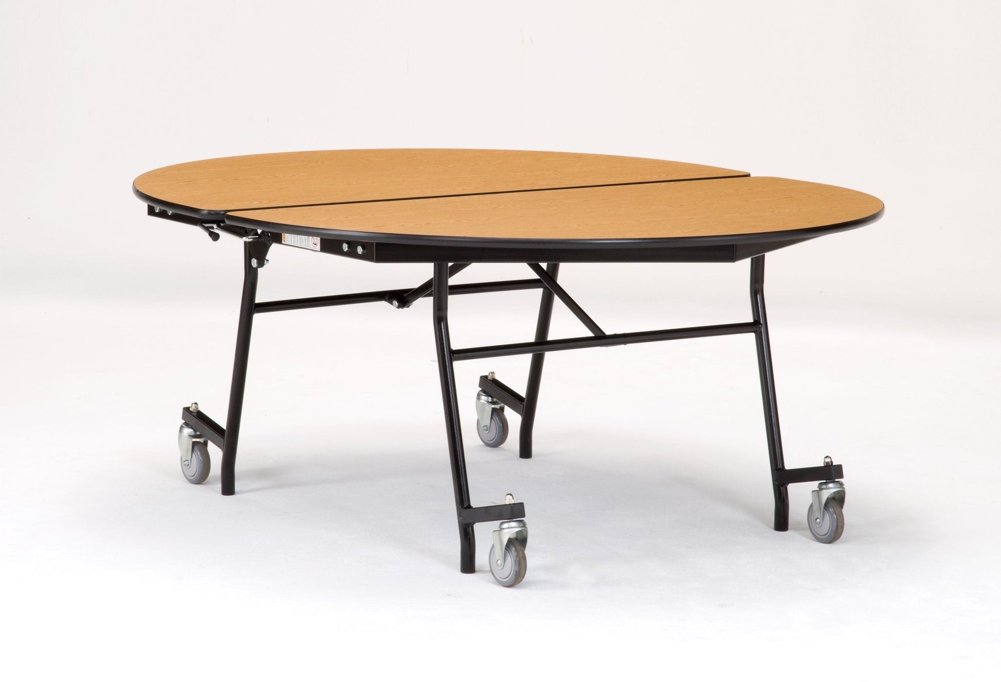 NPS Mobile Cafeteria Oval Table Shape Unit - 72" W x 60" L (National Public Seating NPS-MT72V) - SchoolOutlet