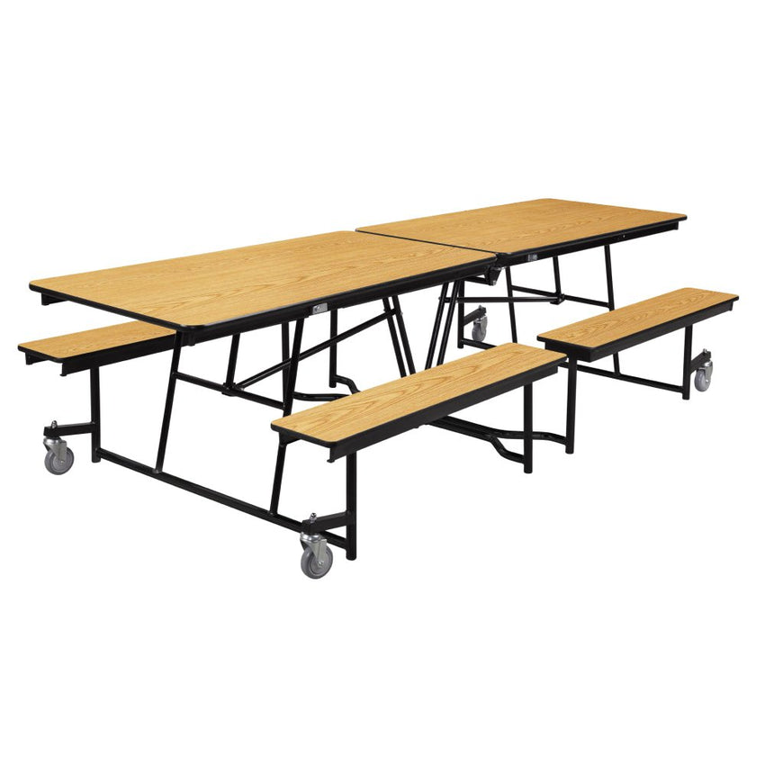 NPS Mobile Cafeteria Table - 30" W x 10' L - Seats 8-12 (National Public Seating NPS-MTFB10) - SchoolOutlet