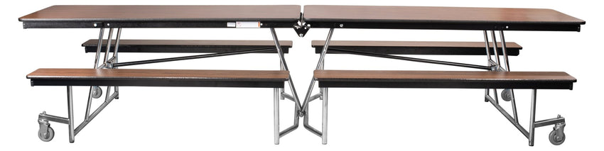 NPS Mobile Cafeteria Table - 30" W x 12' L - Seats 12-16 (National Public Seating NPS-MTFB12) - SchoolOutlet
