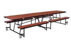 NPS Mobile Cafeteria Table - 30" W x 12' L - Seats 12-16 (National Public Seating NPS-MTFB12)