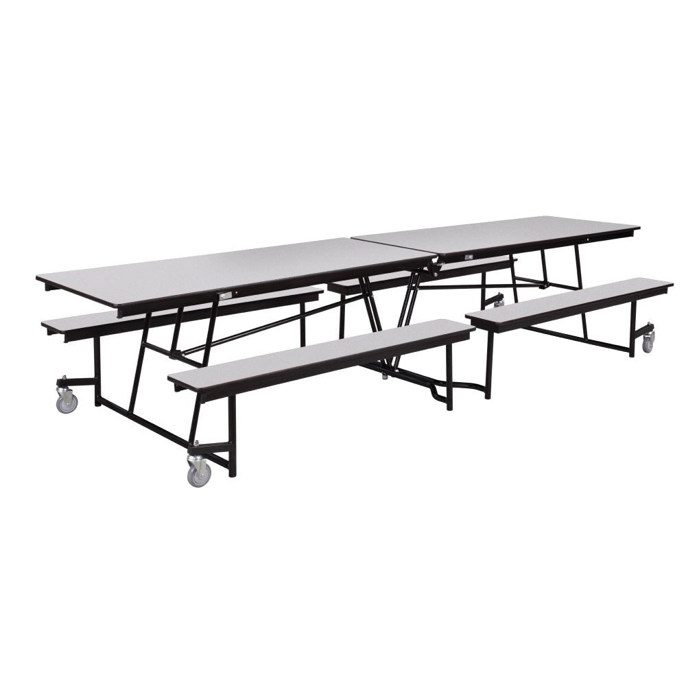 NPS Mobile Cafeteria Table - 30" W x 12' L - Seats 12-16 (National Public Seating NPS-MTFB12) - SchoolOutlet