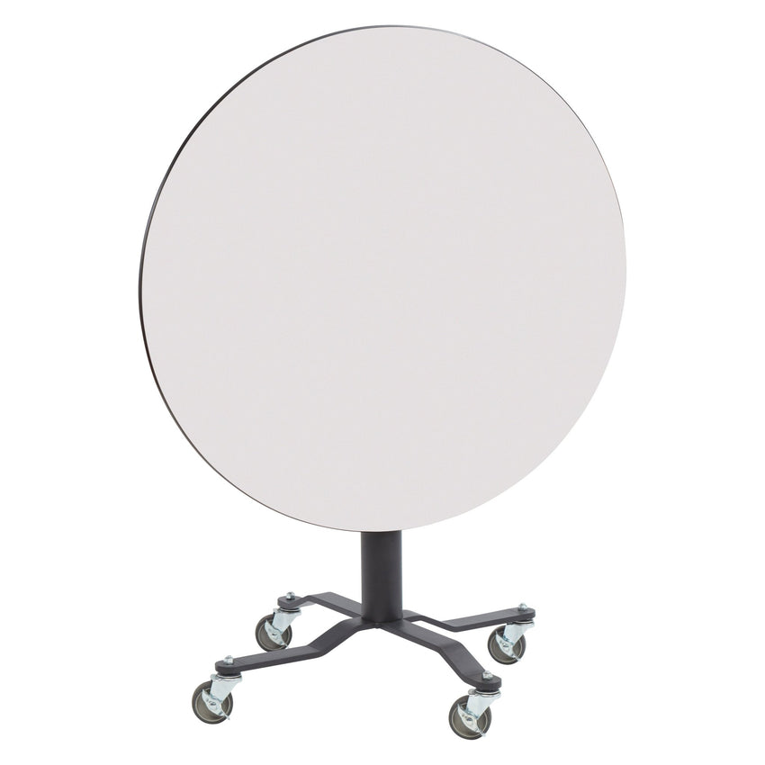 NPS Cafe Time II Table, 24" Round, Whiteboard Top, MDF Core, Protect Edge (NationalPublic Seating NPS-PCT124MDPEWB) - SchoolOutlet