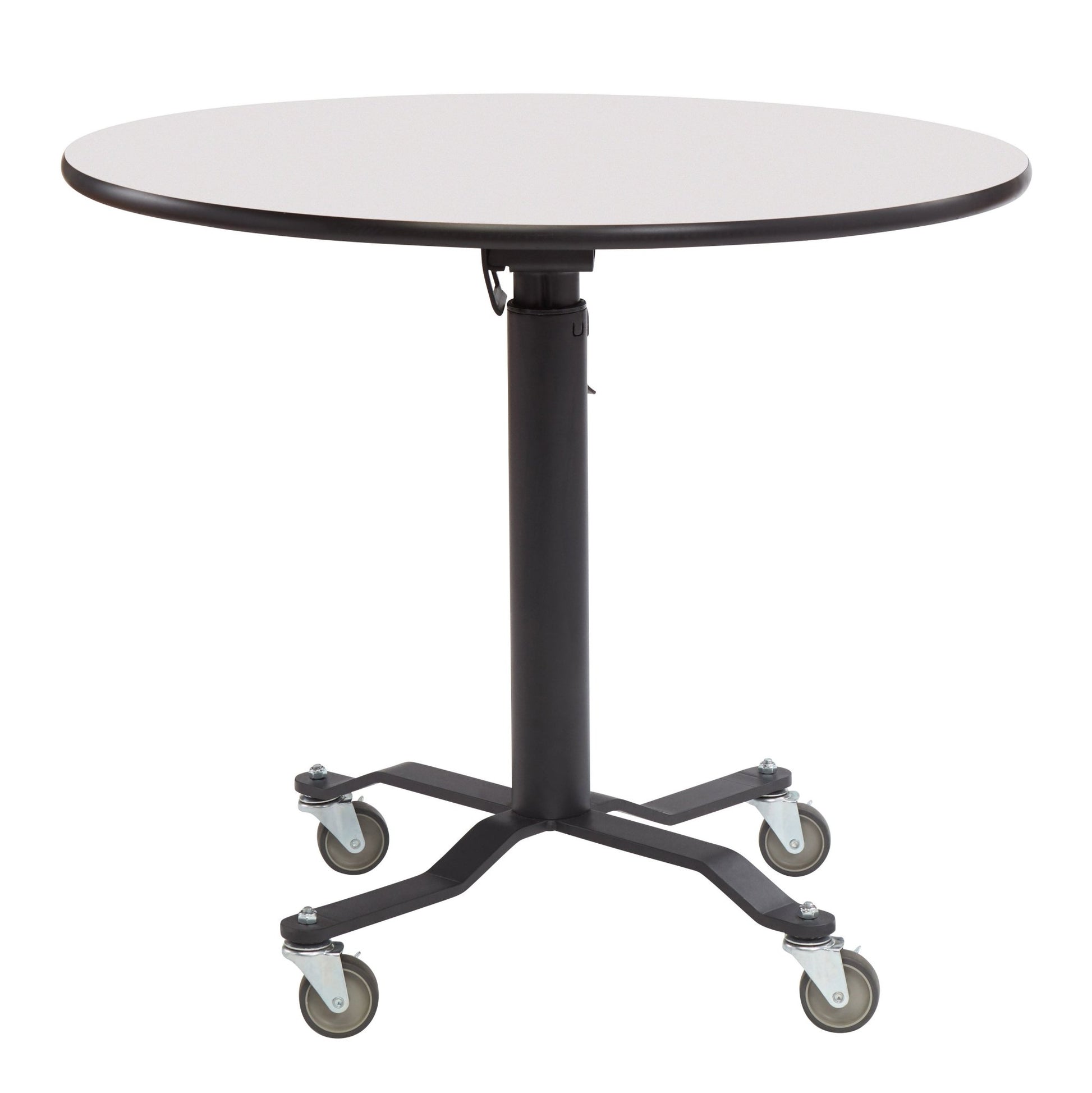 NPS Cafe Time II Table, 24" Round, Whiteboard Top, MDF Core, Protect Edge (NationalPublic Seating NPS-PCT124MDPEWB) - SchoolOutlet