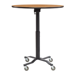 NPS Cafe Time II Table, 24" Round, High Pressure Laminate Top, Particle Board, Vinyl T-Molding (National Public Seating NPS-PCT124PBTM)