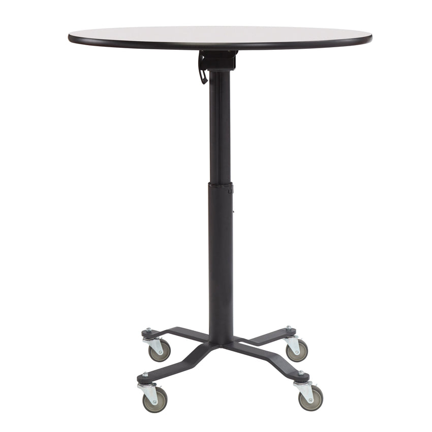 NPS Cafe Time II Table, 24" Round, Whiteboard Top, Particle Board, Vinyl T-Molding (NationalPublic Seating NPS-PCT124PBTMWB) - SchoolOutlet