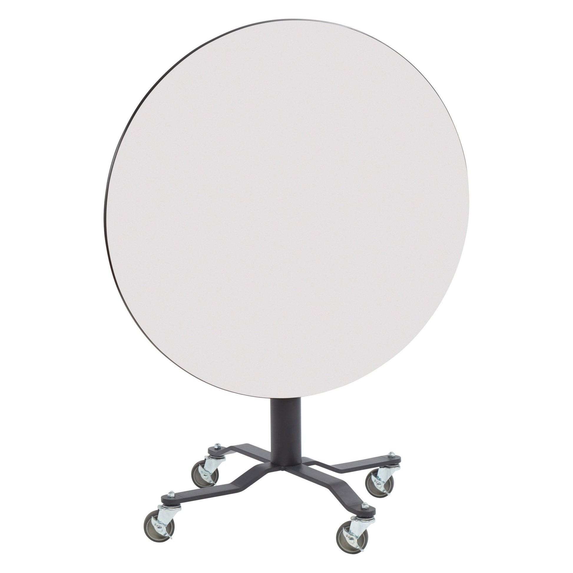 NPS Cafe Time II Table, 24" Round, Whiteboard Top, Particle Board, Vinyl T-Molding (NationalPublic Seating NPS-PCT124PBTMWB) - SchoolOutlet