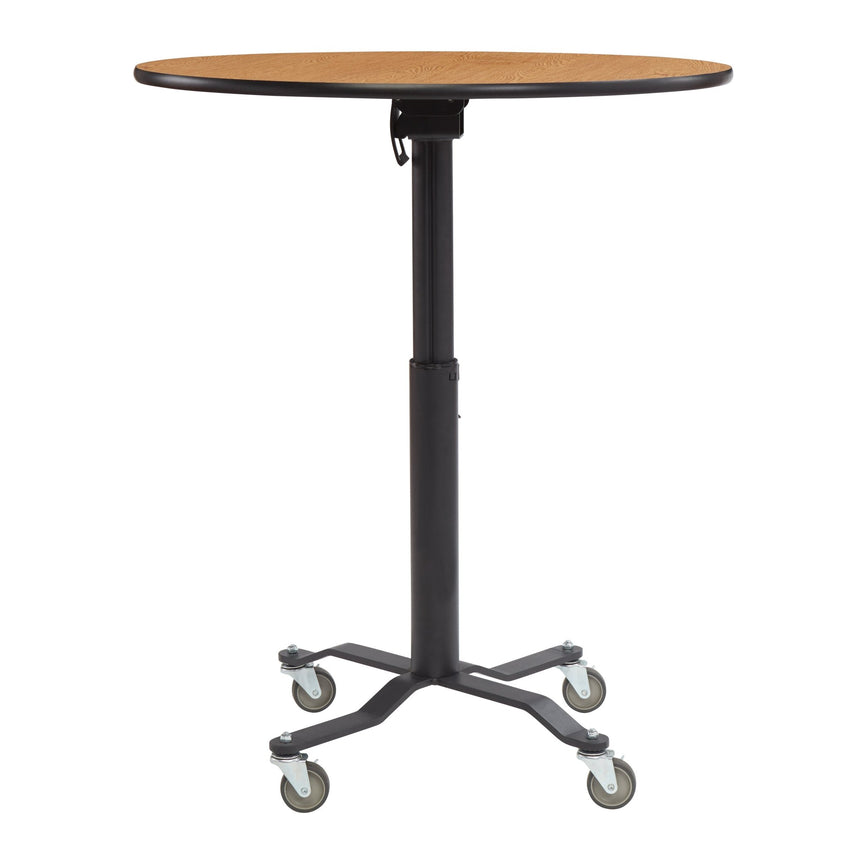 NPS Cafe Time II Table, 30" Round, High Pressure Laminate Top, Particle Board, Vinyl T-Molding (National Public Seating NPS-PCT130PBTM) - SchoolOutlet