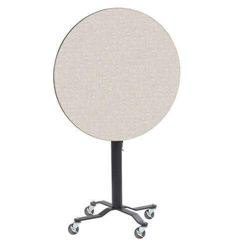 NPS Cafe Time II Table, 30" Round, High Pressure Laminate Top, Particle Board, Vinyl T-Molding (National Public Seating NPS-PCT130PBTM) - SchoolOutlet