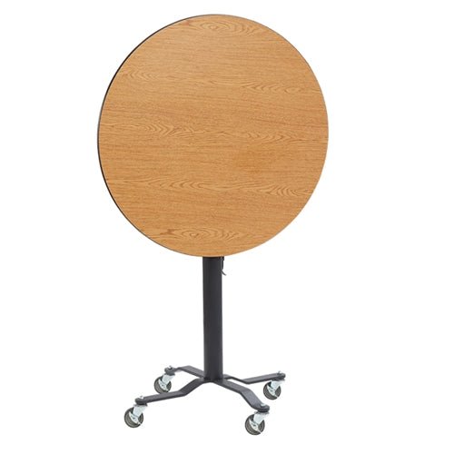 NPS Cafe Time II Table, 30" Round, High Pressure Laminate Top, Particle Board, Vinyl T-Molding (National Public Seating NPS-PCT130PBTM) - SchoolOutlet