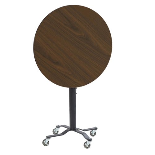 NPS Cafe Time II Table, 30" Round, High Pressure Laminate Top, Particle Board, Vinyl T-Molding (National Public Seating NPS-PCT130PBTM) - SchoolOutlet