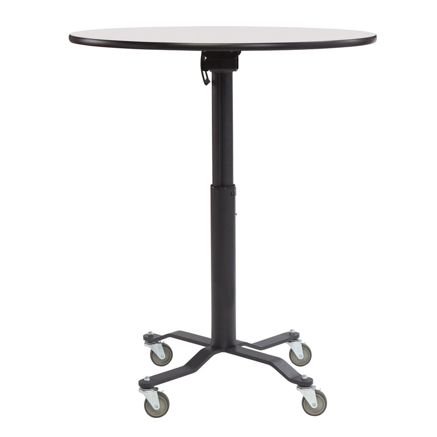 NPS Cafe Time II Table, 36" Round, Whiteboard Top, Particle Board, Vinyl T-Molding (NationalPublic Seating NPS-PCT136PBTMWB) - SchoolOutlet