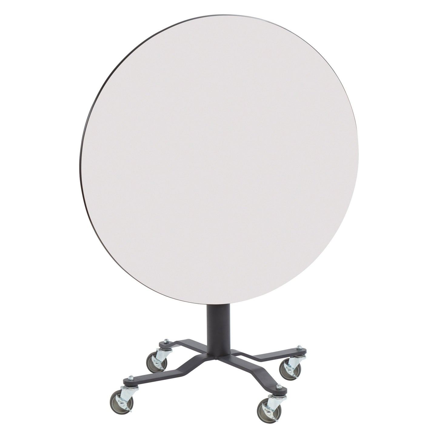 NPS Cafe Time II Table, 36" Round, Whiteboard Top, Particle Board, Vinyl T-Molding (NationalPublic Seating NPS-PCT136PBTMWB) - SchoolOutlet