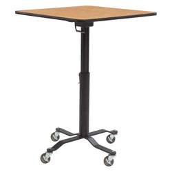 NPS Cafe Time II Table, 24" Square, High Pressure Laminate Top, MDF Core, Protect Edge (National Public Seating NPS-PCT324MDPE)