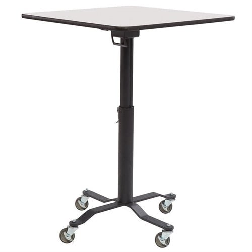 NPS Cafe Time II Table, 24" Square, High Pressure Laminate Top, MDF Core, Protect Edge (National Public Seating NPS-PCT324MDPE) - SchoolOutlet