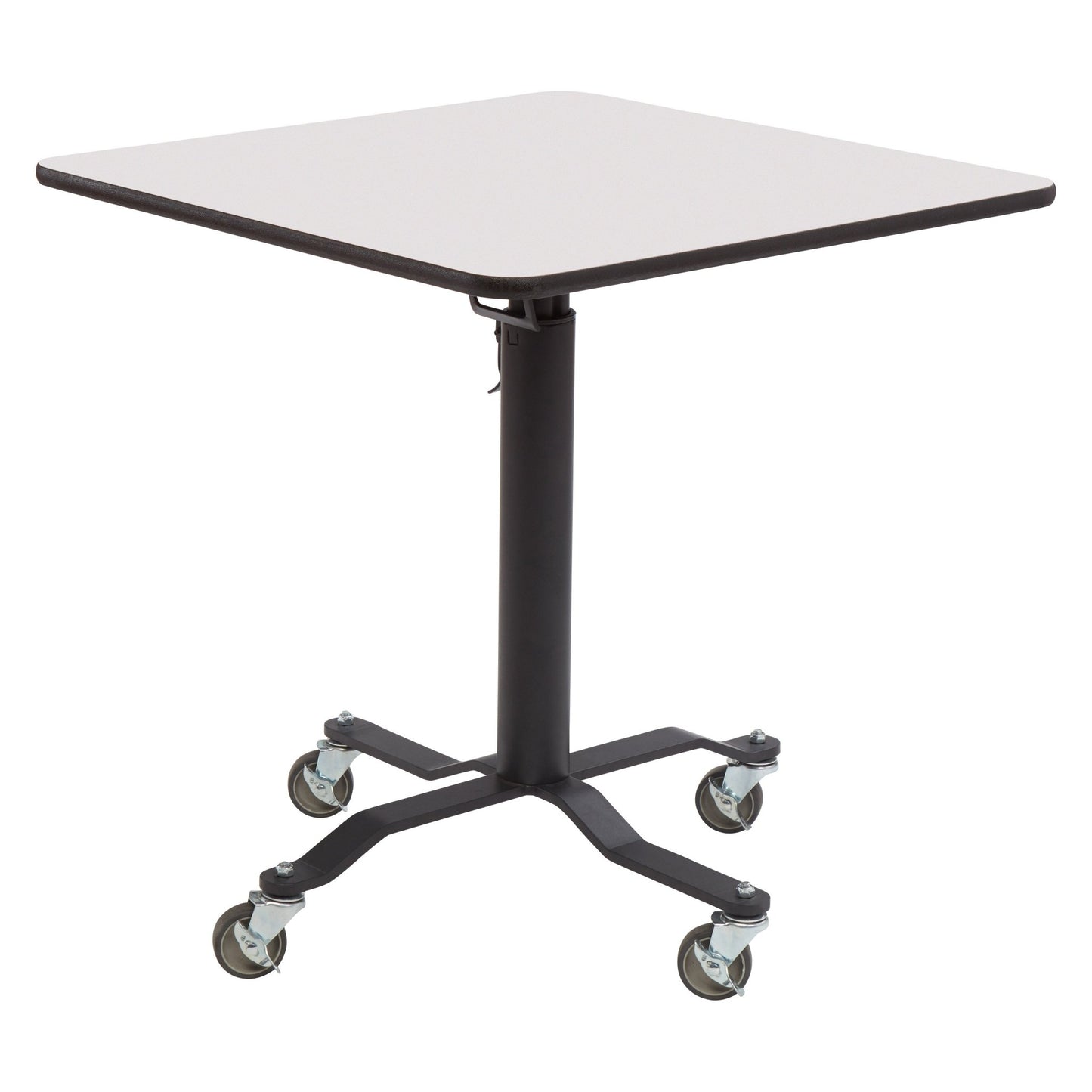NPS Cafe Time II Table, 24" Square, Whiteboard Top, MDF Core, Protect Edge (NationalPublic Seating NPS-PCT324MDPEWB) - SchoolOutlet