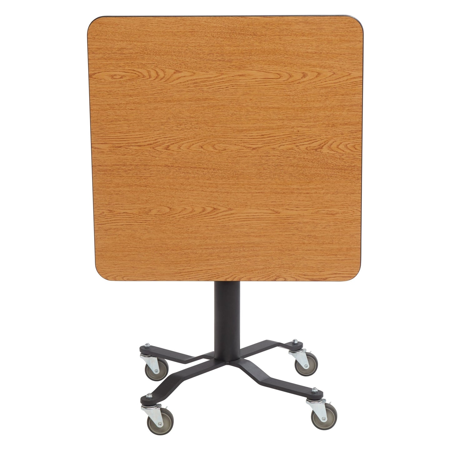 NPS Cafe Time II Table, 24" Square, High Pressure Laminate Top, ParticleBoard, Vinyl T-Molding (NationalPublic Seating NPS-PCT324PBTM) - SchoolOutlet