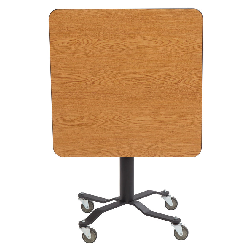 NPS Cafe Time II Table, 24" Square, High Pressure Laminate Top, ParticleBoard, Vinyl T-Molding (NationalPublic Seating NPS-PCT324PBTM) - SchoolOutlet