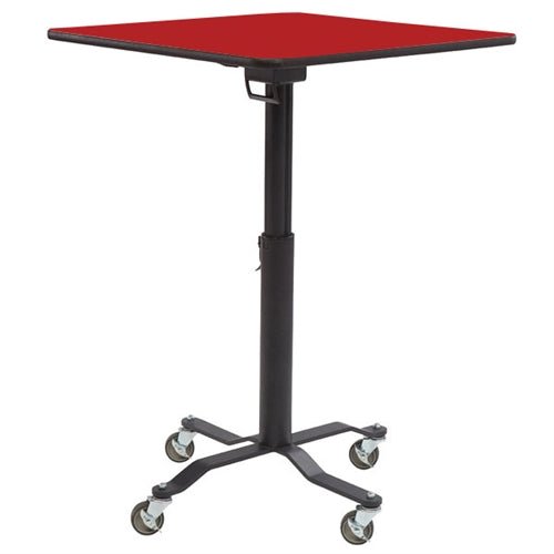 NPS Cafe Time II Table, 24" Square, High Pressure Laminate Top, ParticleBoard, Vinyl T-Molding (NationalPublic Seating NPS-PCT324PBTM) - SchoolOutlet