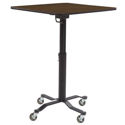 NPS Cafe Time II Table, 24" Square, High Pressure Laminate Top, ParticleBoard, Vinyl T-Molding (NationalPublic Seating NPS-PCT324PBTM) - SchoolOutlet
