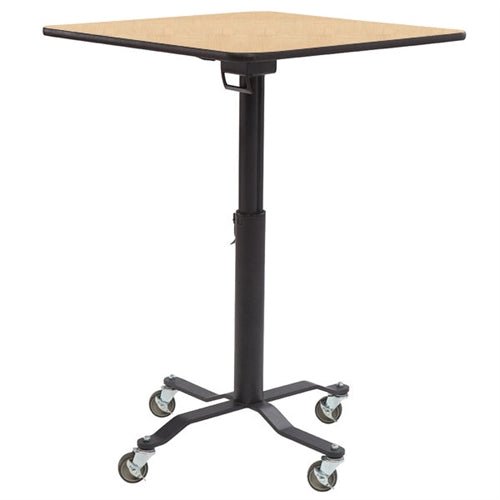 NPS Cafe Time II Table, 30" Square, High Pressure Laminate Top, MDF Core, Protect Edge (NationalPublic Seating NPS-PCT330MDPE) - SchoolOutlet