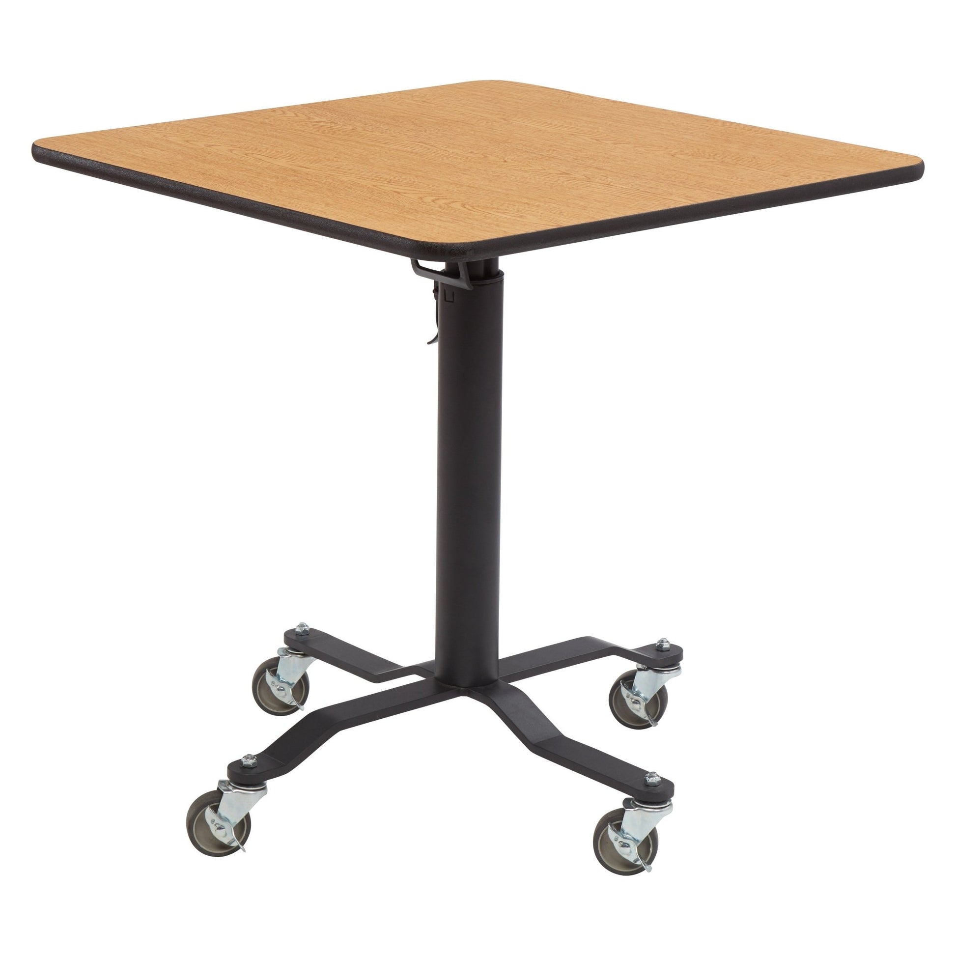 NPS Cafe Time II Table, 30" Square, High Pressure Laminate Top, ParticleBoard, Vinyl T-Molding (NationalPublic Seating NPS-PCT330PBTM) - SchoolOutlet