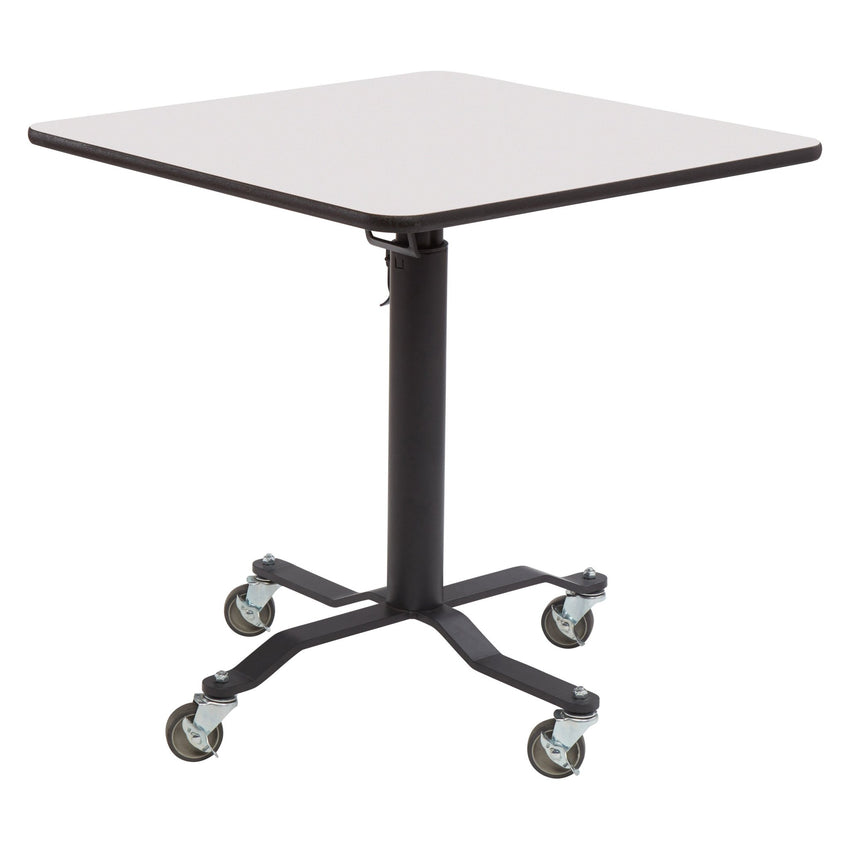 NPS Cafe Time II Table, 30" Square, Whiteboard Top, Particle Board, Vinyl T-Molding (NationalPublic Seating NPS-PCT330PBTMWB) - SchoolOutlet