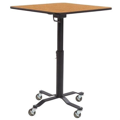 NPS Cafe Time II Table, 36" Square, High Pressure Laminate Top, MDF Core, Protect Edge (National Public Seating NPS-PCT336MDPE) - SchoolOutlet