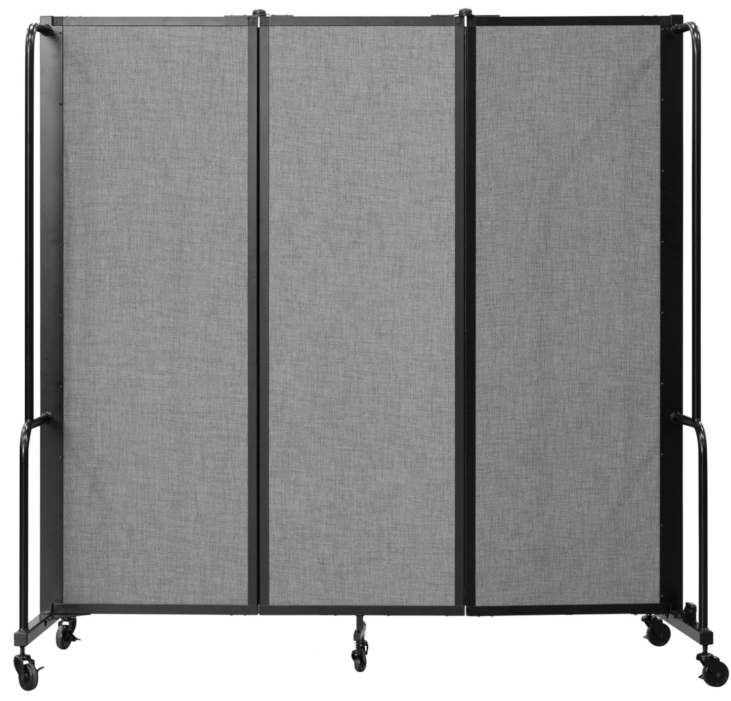 NPS ROBO Series Flexible Room Divider 3 Sections, PET Panels - 6'H x 6'L - SchoolOutlet