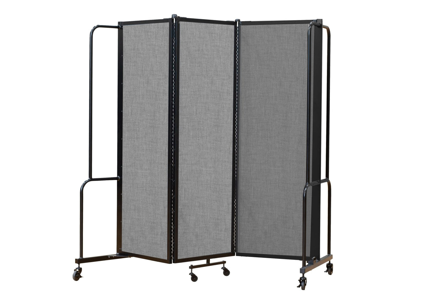 NPS ROBO Series Flexible Room Divider 3 Sections, PET Panels - 6'H x 6'L - SchoolOutlet