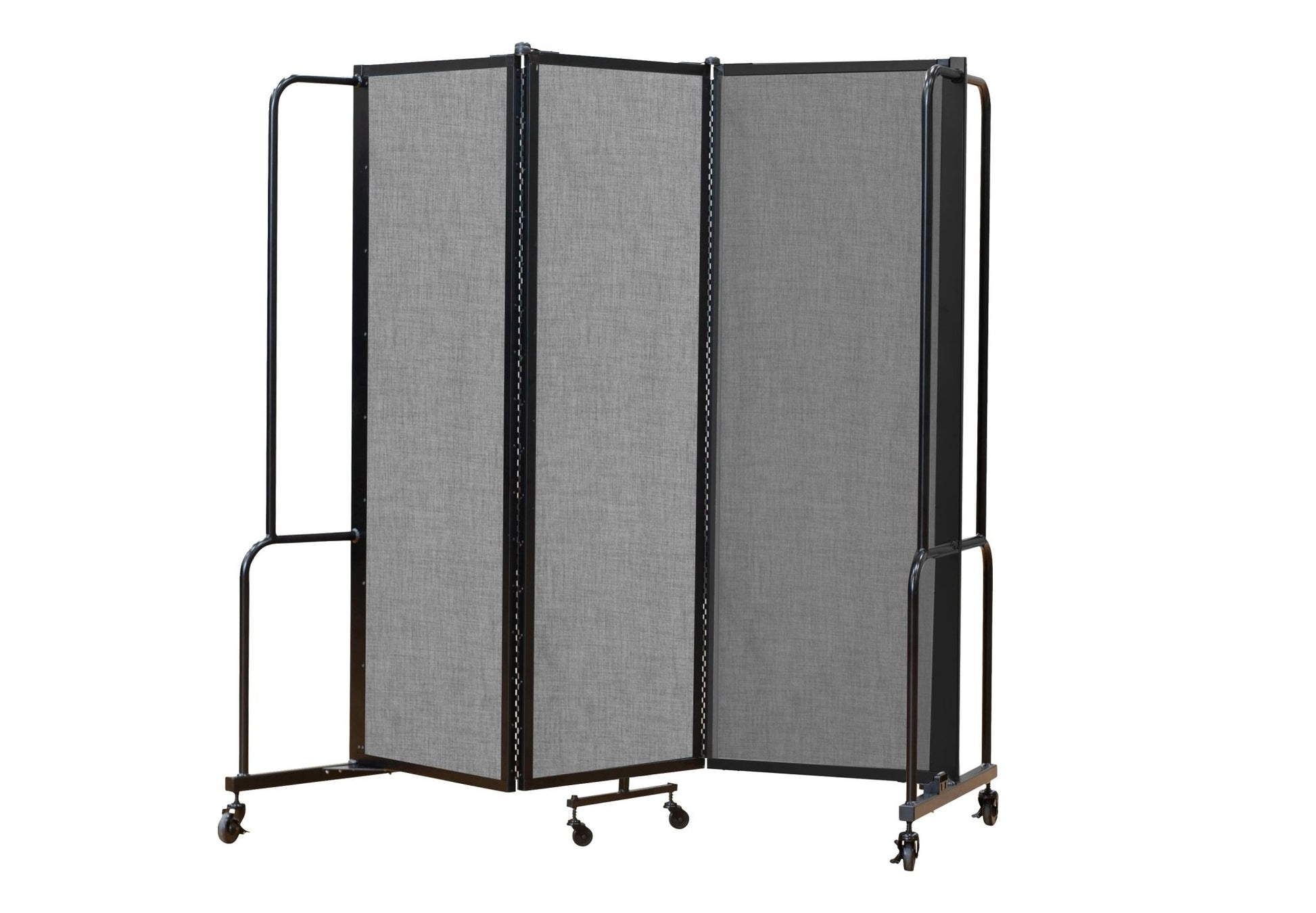 NPS ROBO Series Flexible Room Divider 3 Sections, PET Panels - 6'H x 6'L - SchoolOutlet