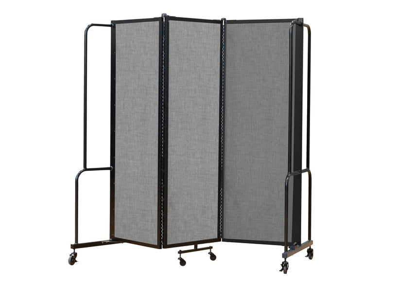 NPS ROBO Series Flexible Room Divider 3 Sections, PET Panels - 6'H x 6'L - SchoolOutlet