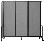 NPS ROBO Series Flexible Room Divider 3 Sections, PET Panels - 6'H x 6'L - SchoolOutlet