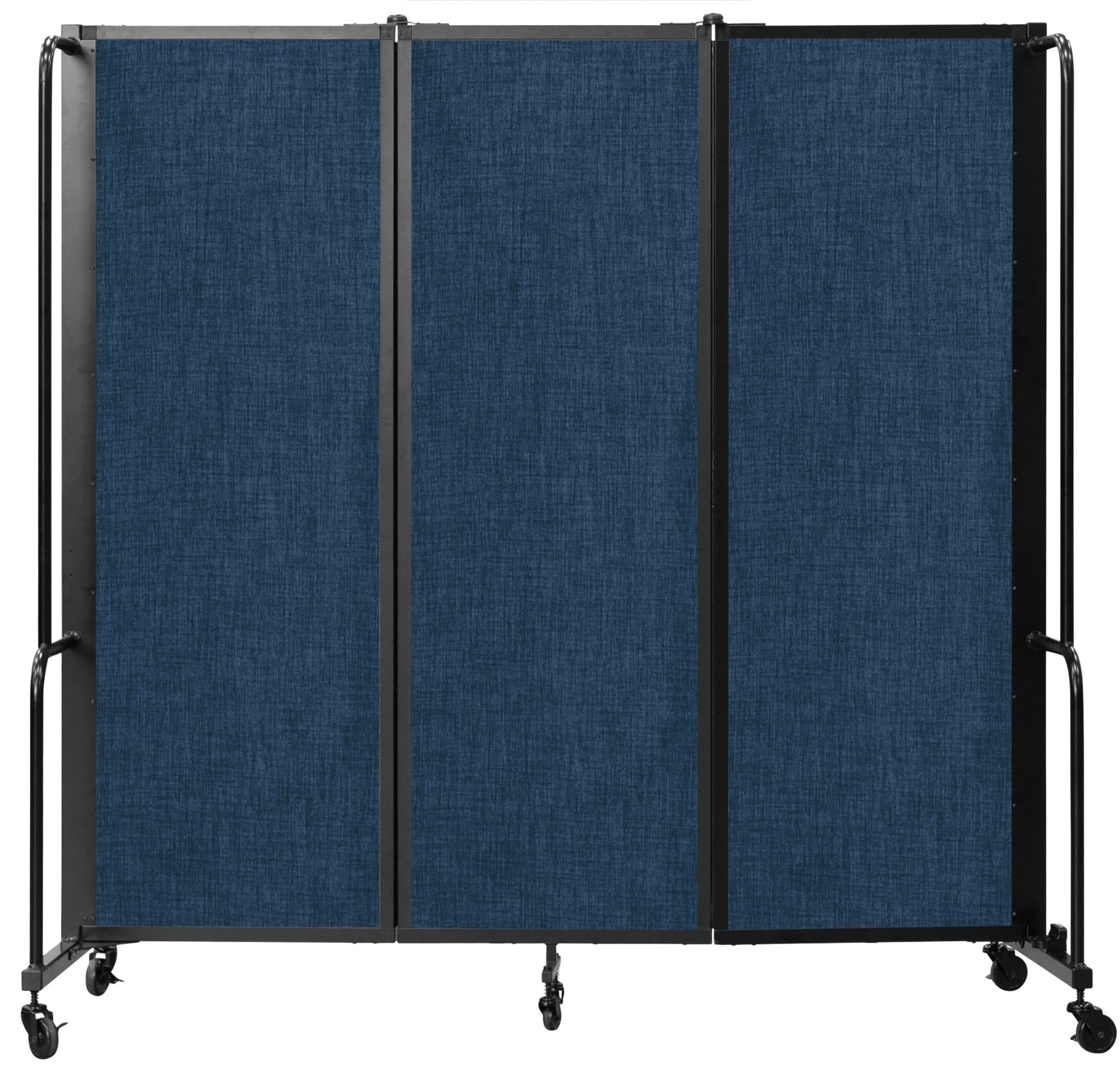 NPS ROBO Series Flexible Room Divider 3 Sections, PET Panels - 6'H x 6'L - SchoolOutlet